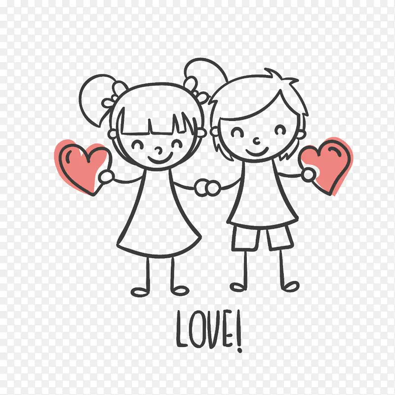 线条 情侣 LOVE