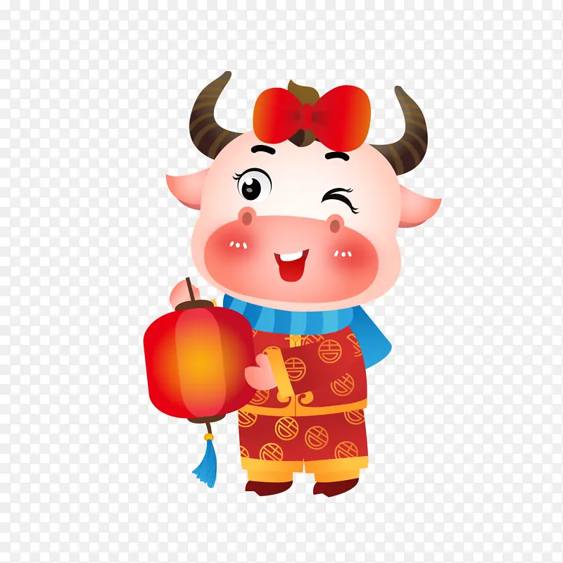 小牛牛年灯笼