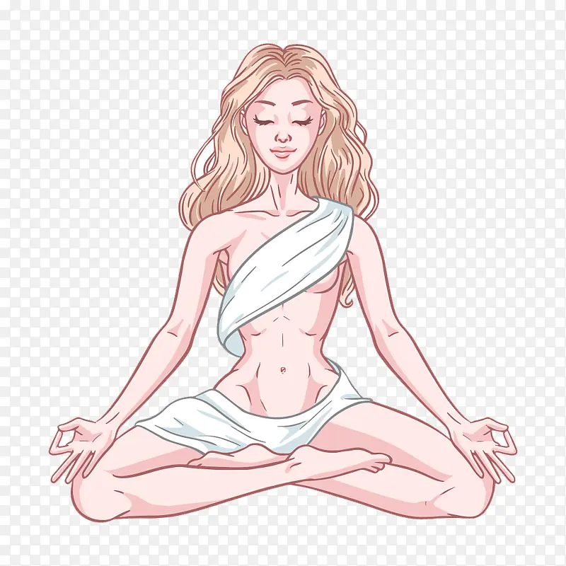 瑜伽冥想的女生
