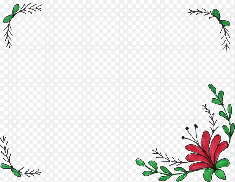 鲜花花卉装饰边框