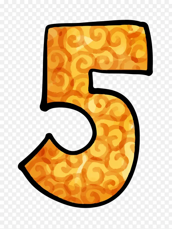 矢量图数字5五