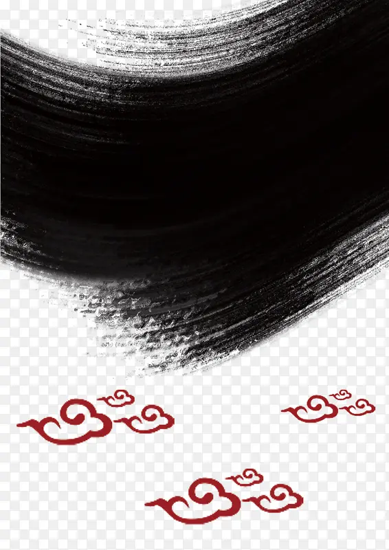 卷云纹红色的
