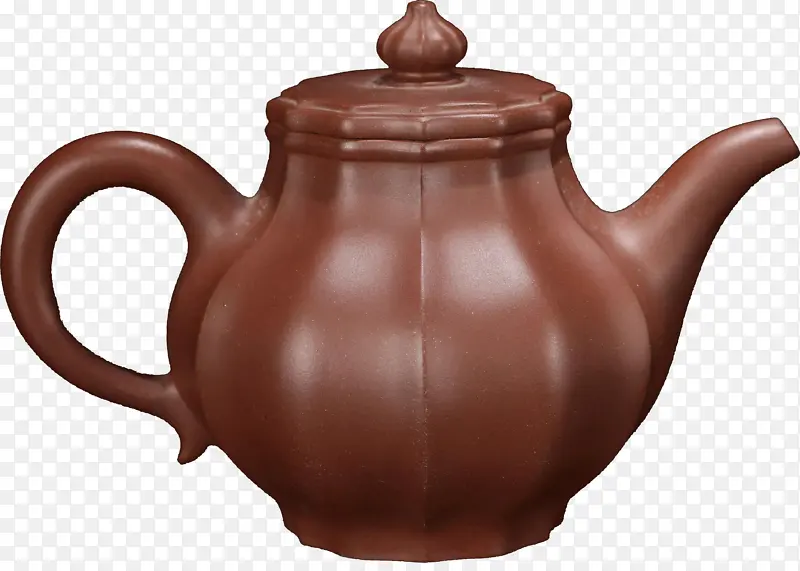 紫砂茶壶矢量图