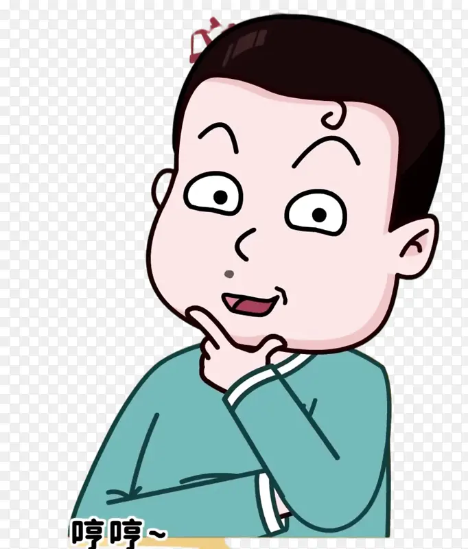 思考的绿衣服小男孩PNG图片素材下载_图片编号11216955-PNG素材网