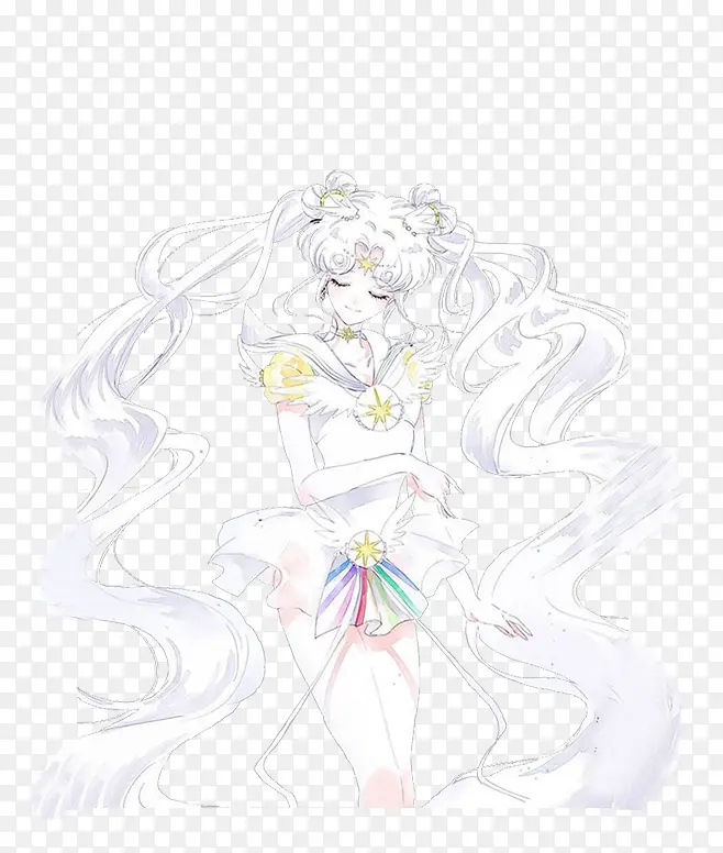 线稿女生漫画
