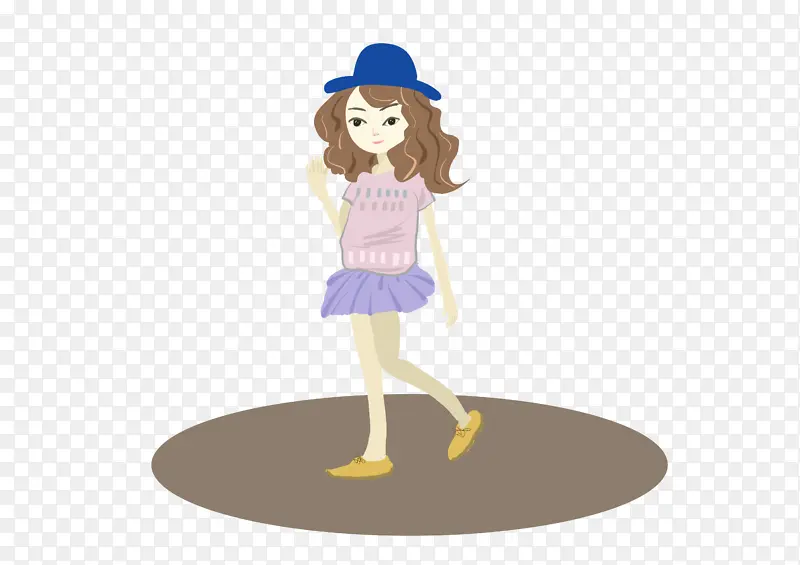 夏日时尚都市美女插画