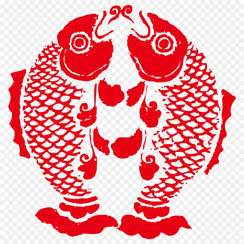 春节元素 新年 传统文化 剪纸