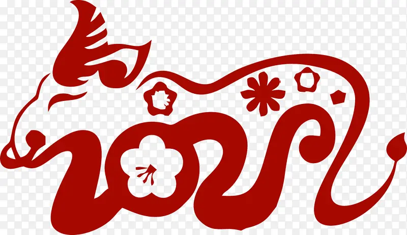 2021牛年剪纸字