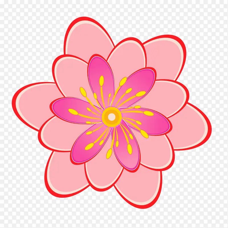 一朵粉红的小花