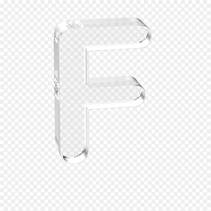 立体水晶透明字母f