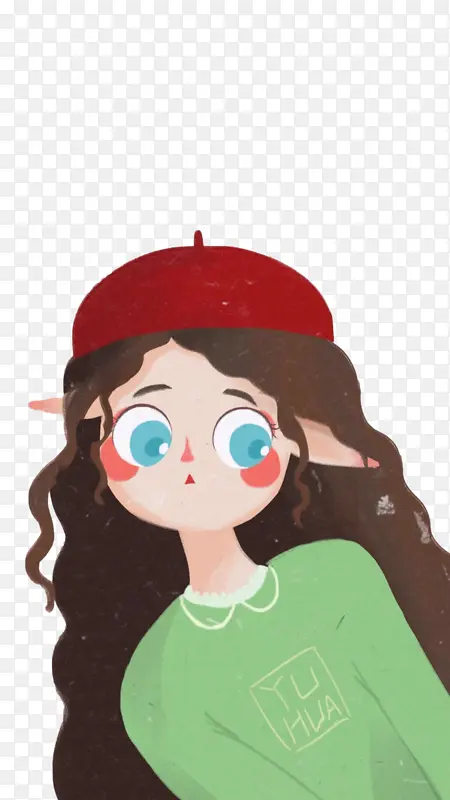 卡通可爱女生插画