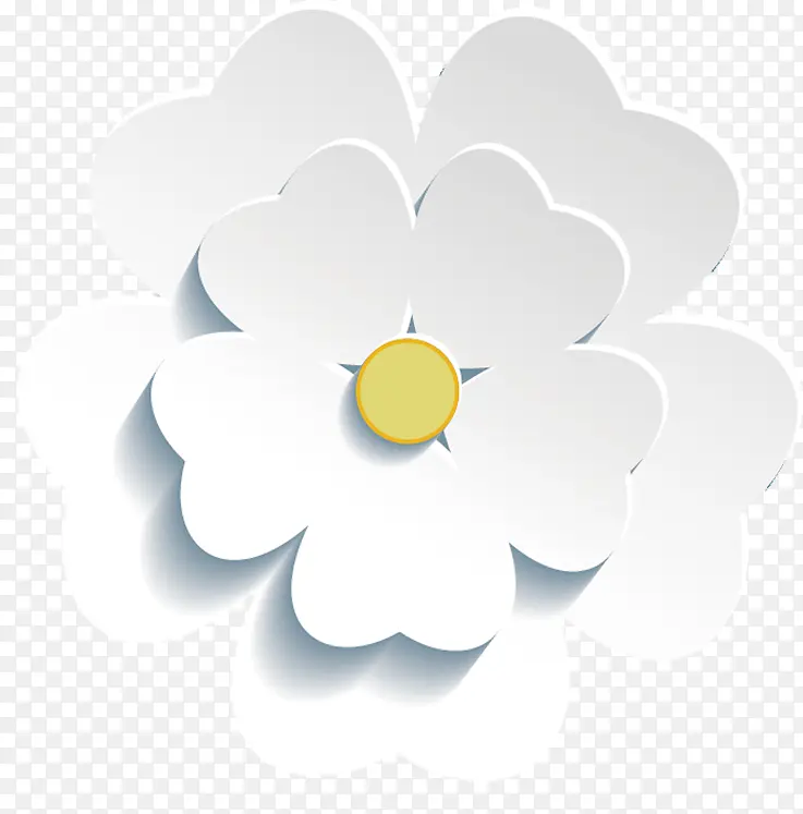 白色微立体花