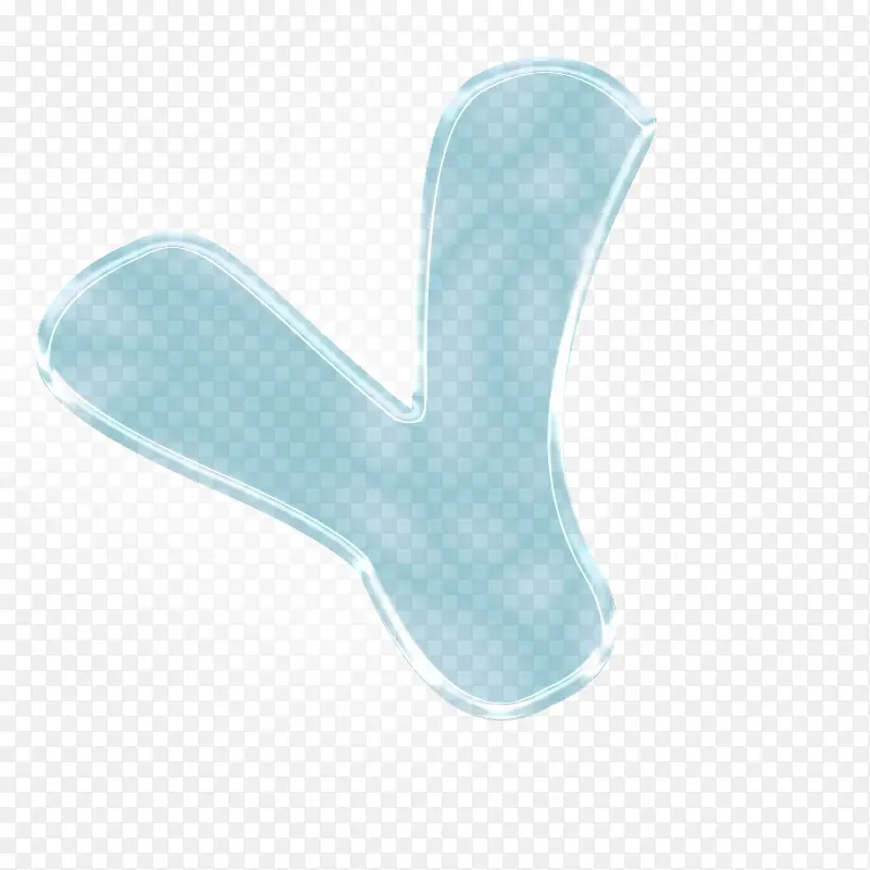 玻璃字母效果立体字体y