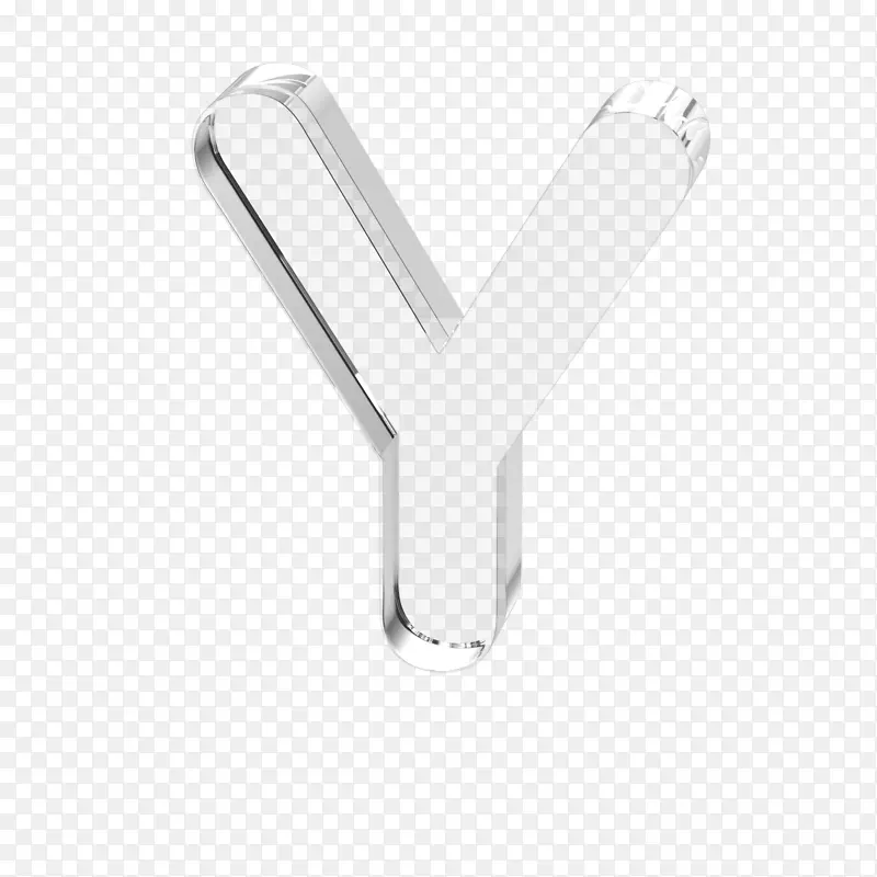 立体水晶透明字母y