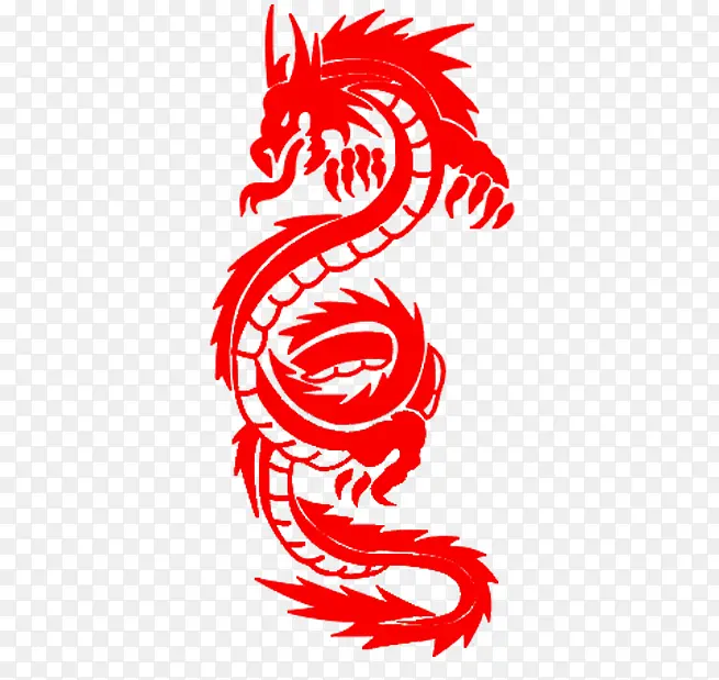 中国传统工艺剪纸龙