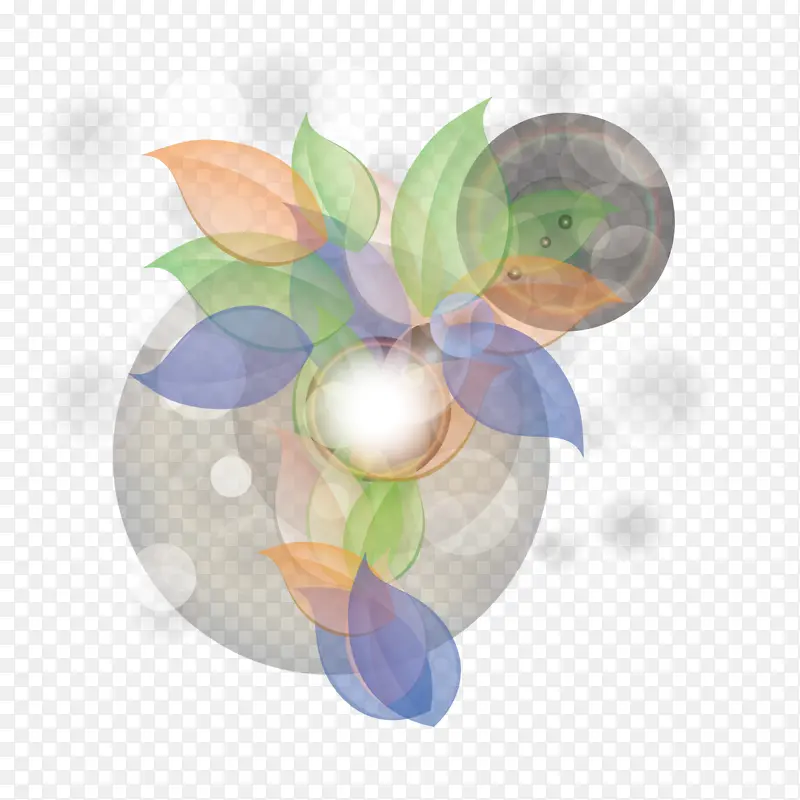 矢量元素漂亮的叶子花瓣