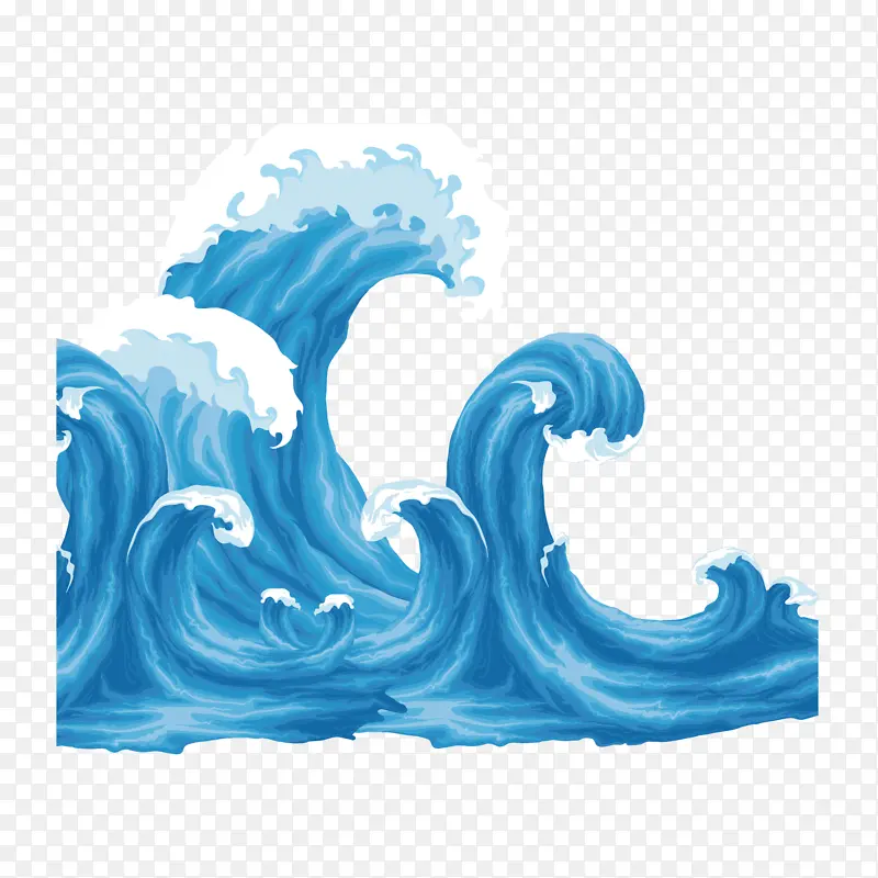 免扣蓝色浪花