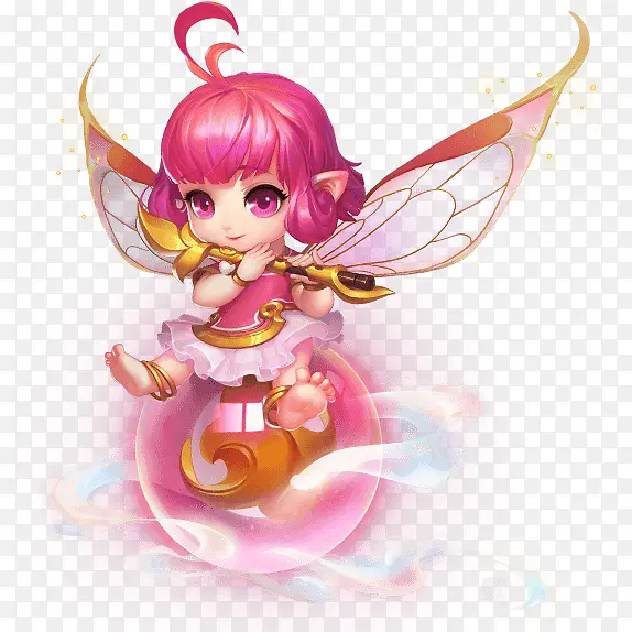 可爱卡通翅膀小女孩