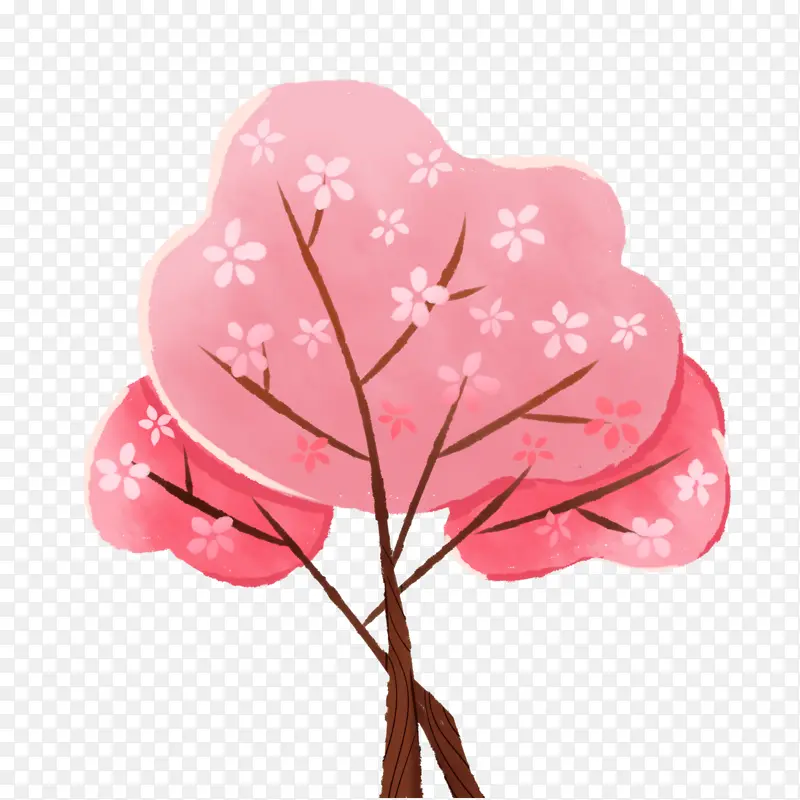 桃花桃树粉色系