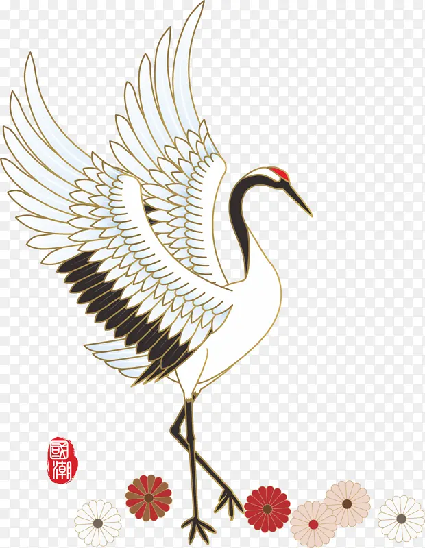 国潮仙鹤古风元素2