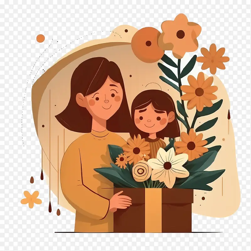 妈妈和孩子——母亲节
