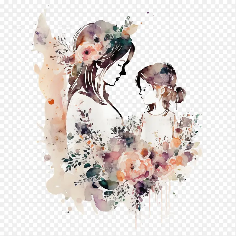妈妈和孩子——母亲节