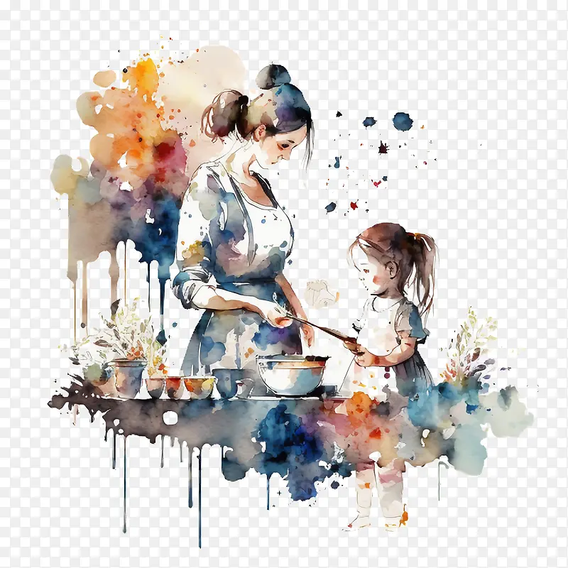 妈妈和孩子——母亲节