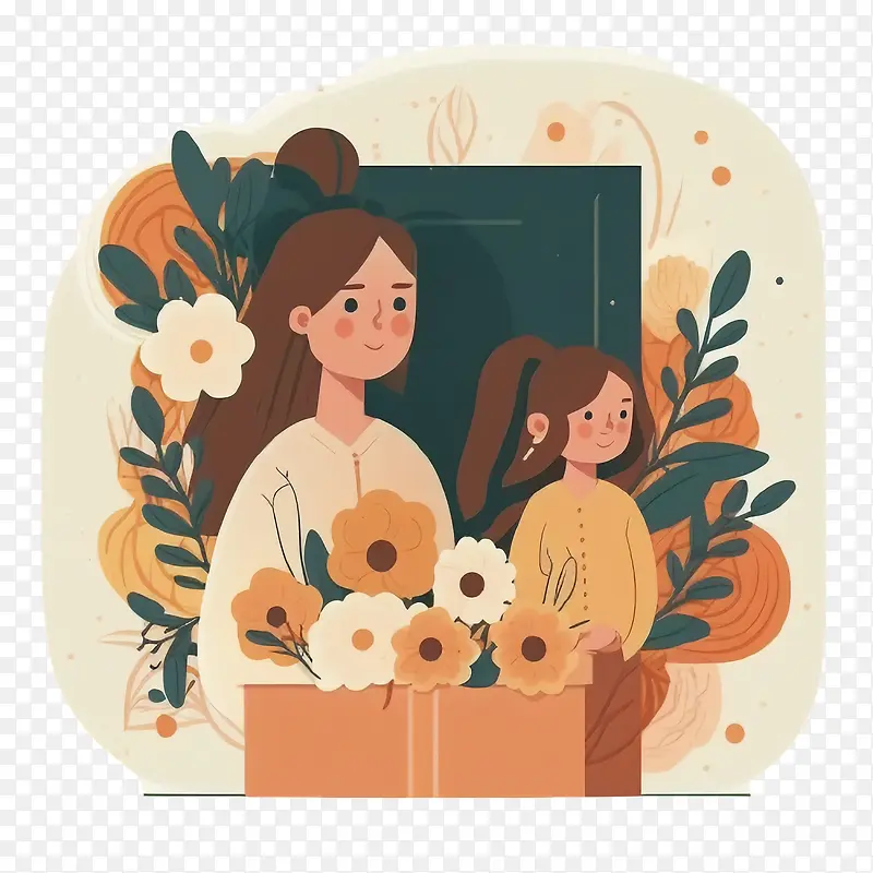 妈妈和孩子——母亲节