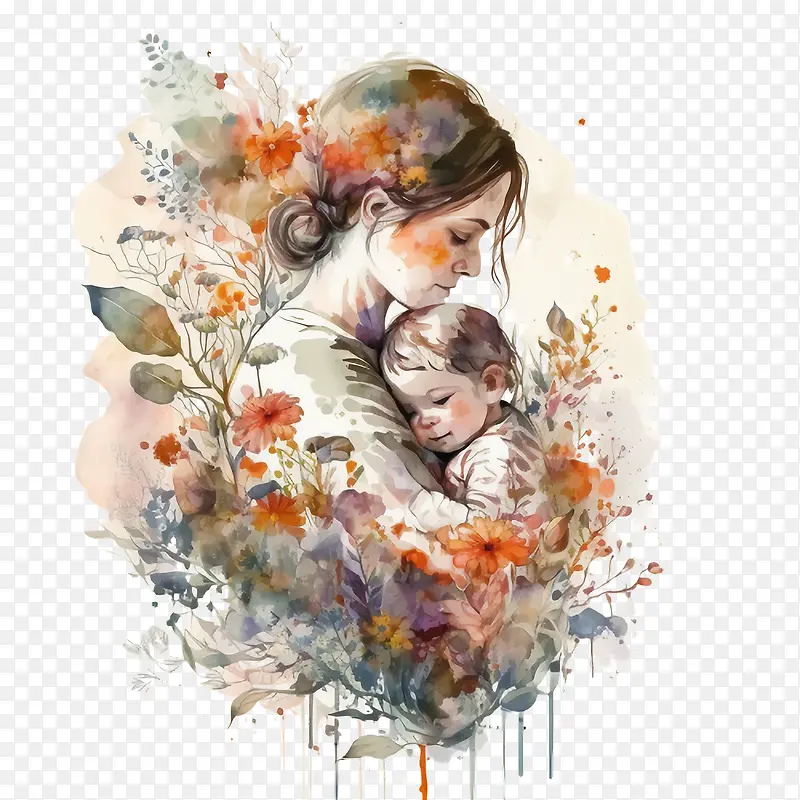 妈妈和孩子——母亲节