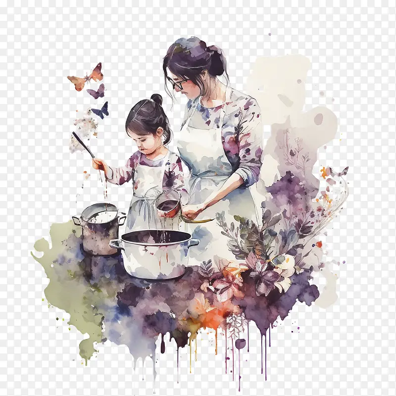 妈妈和孩子——母亲节