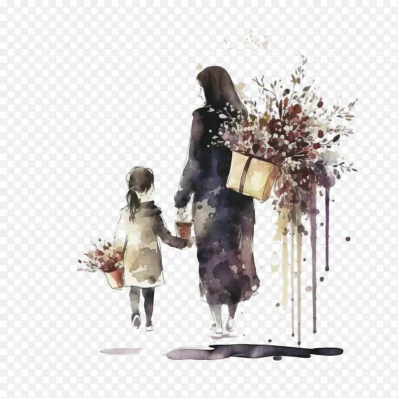 妈妈和孩子——母亲节