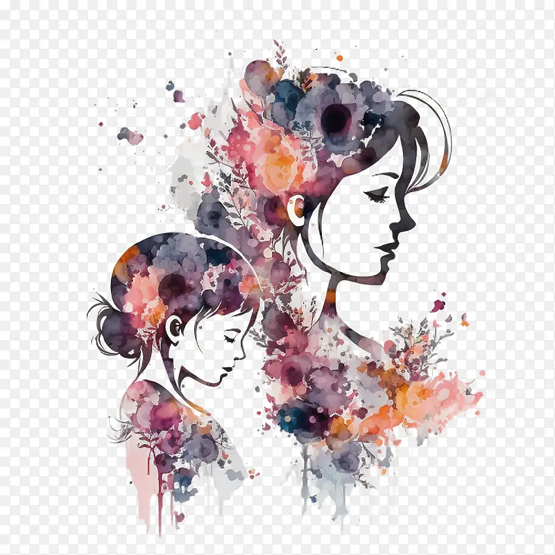 妈妈和孩子——母亲节
