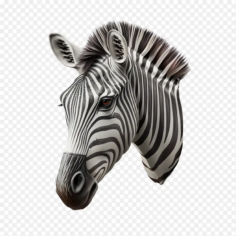 斑马头-斑马头逼真斑马3D斑马