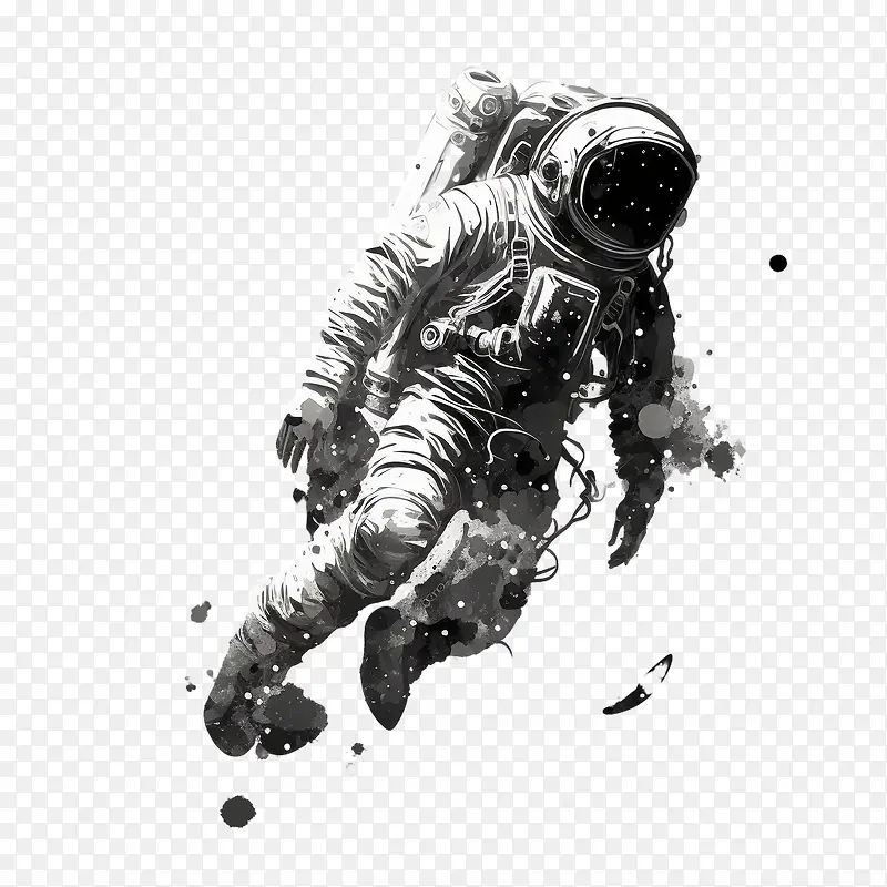 宇航员迷失-宇航员失去太空抽象宇航员