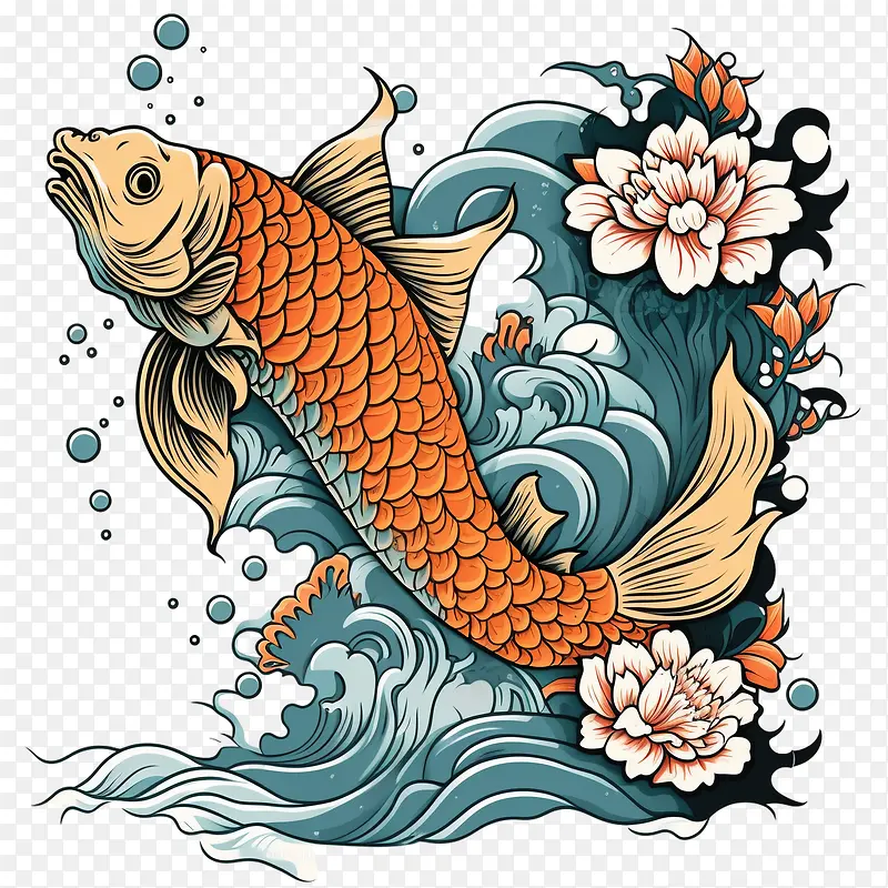 锦鲤鱼-锦鲤鱼传统鱼日本鱼