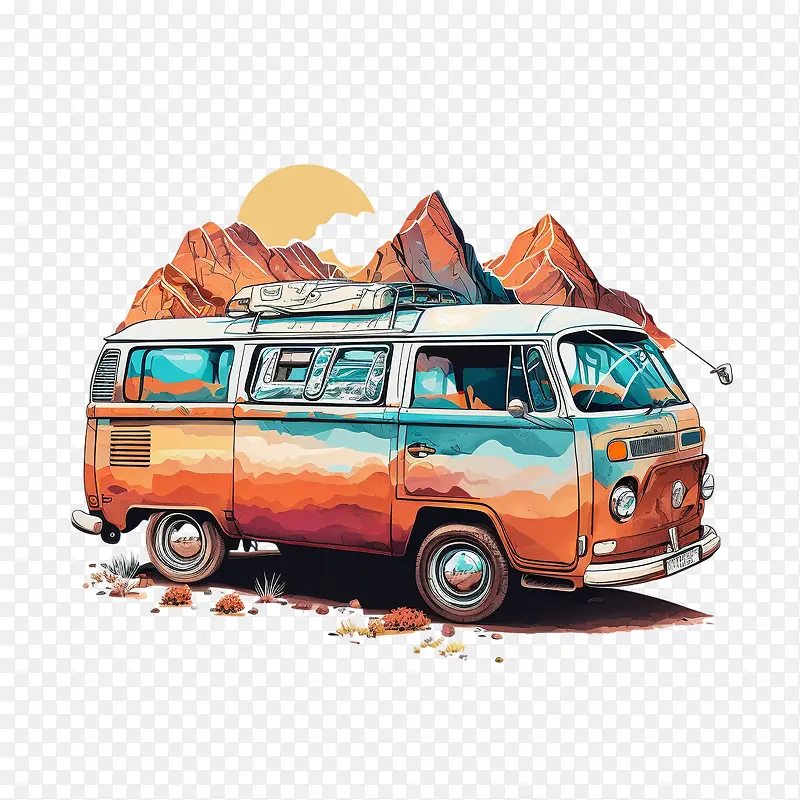 公路旅行-公路旅行面包车