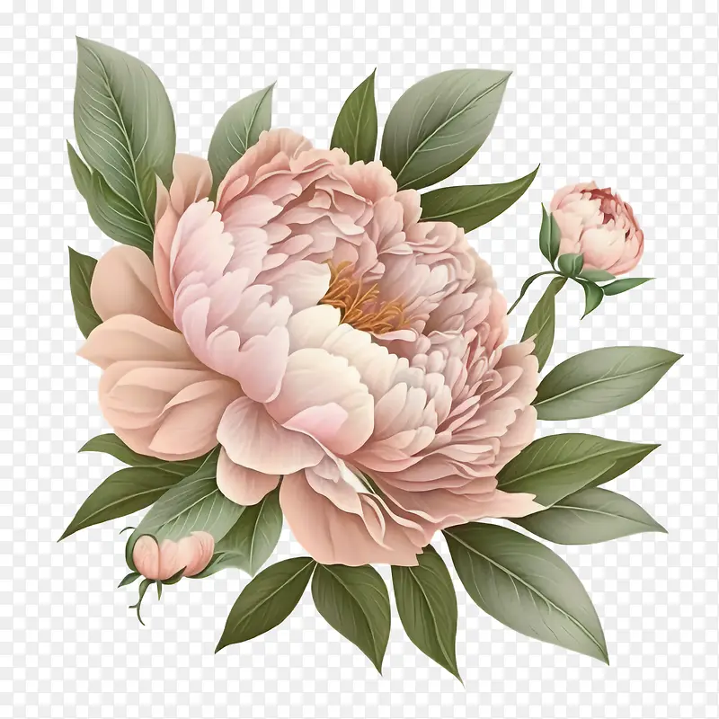粉彩牡丹-粉彩牡丹粉色牡丹牡丹花