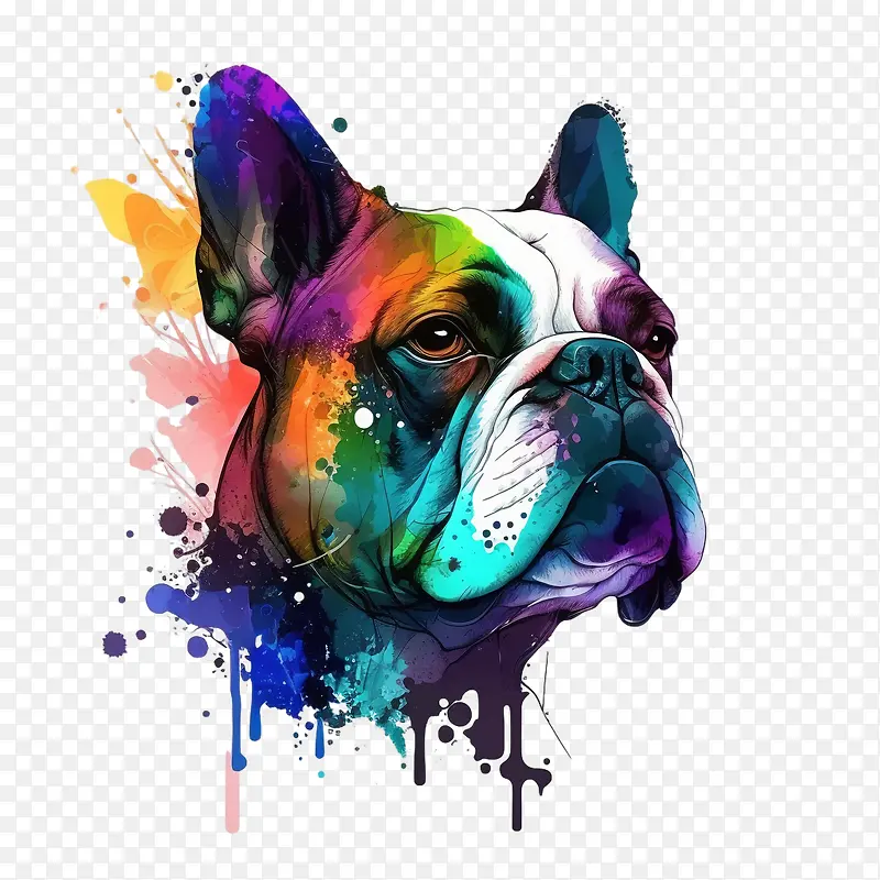 斗牛犬头-斗牛犬头斗牛犬肖像狗头狗肖像