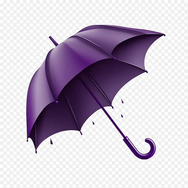 逼真雨伞-逼真雨伞3D雨伞紫罗兰雨伞