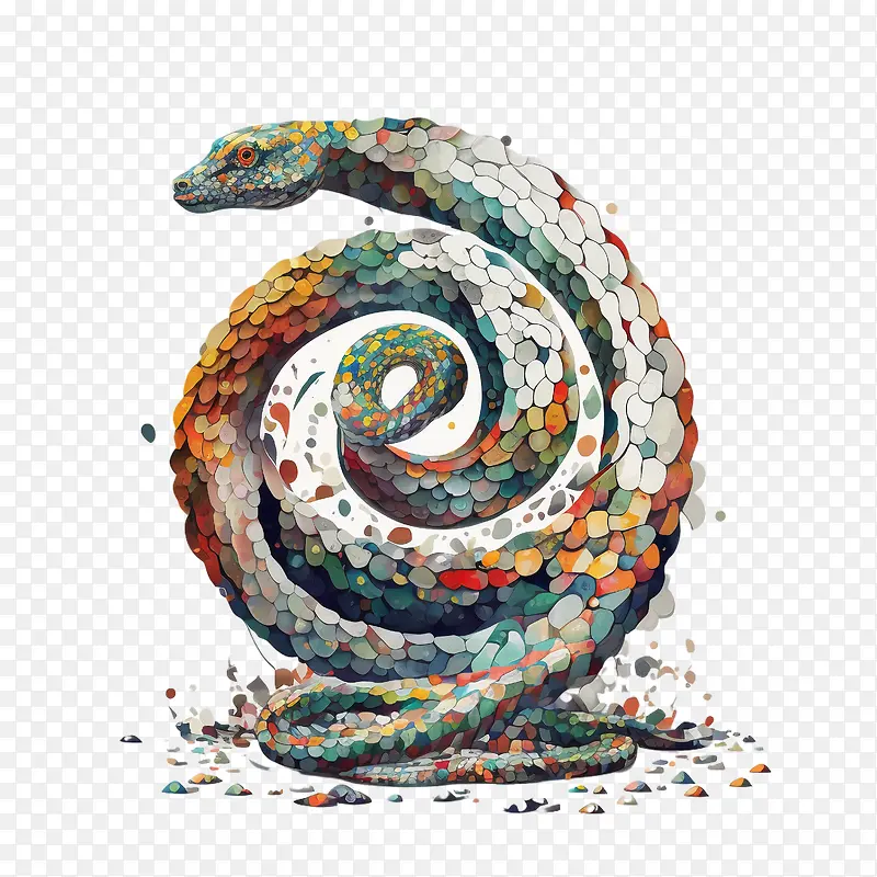 世界蛇日-世界蛇日卡通蛇抽象蛇