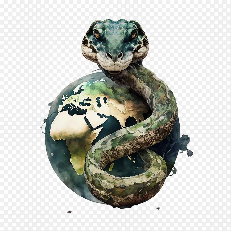世界蛇日-世界蛇日卡通蛇抽象蛇