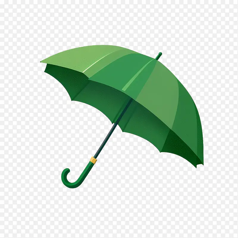 逼真雨伞-逼真雨伞3D雨伞绿伞