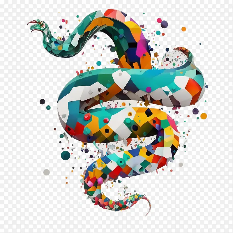世界蛇日-世界蛇日卡通蛇抽象蛇