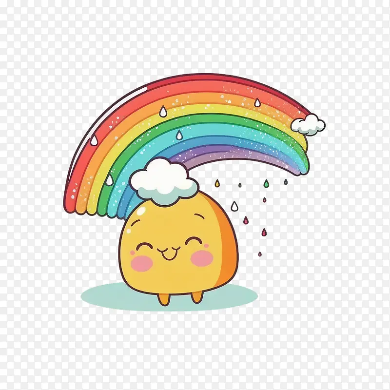 可爱的彩虹-卡通彩虹