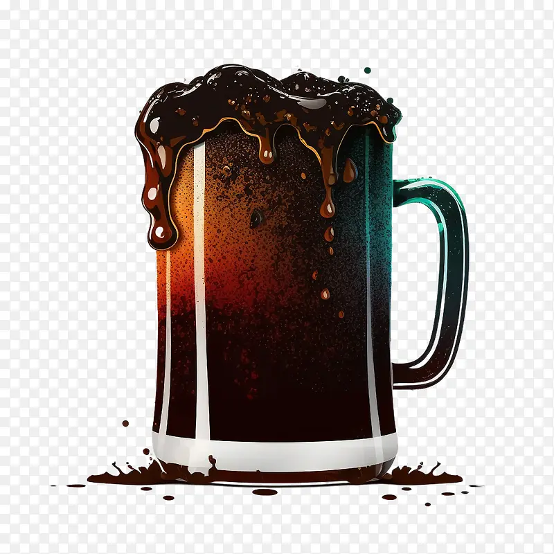 啤酒杯-啤酒杯黑啤酒泡沫啤酒90年代啤酒的颜色