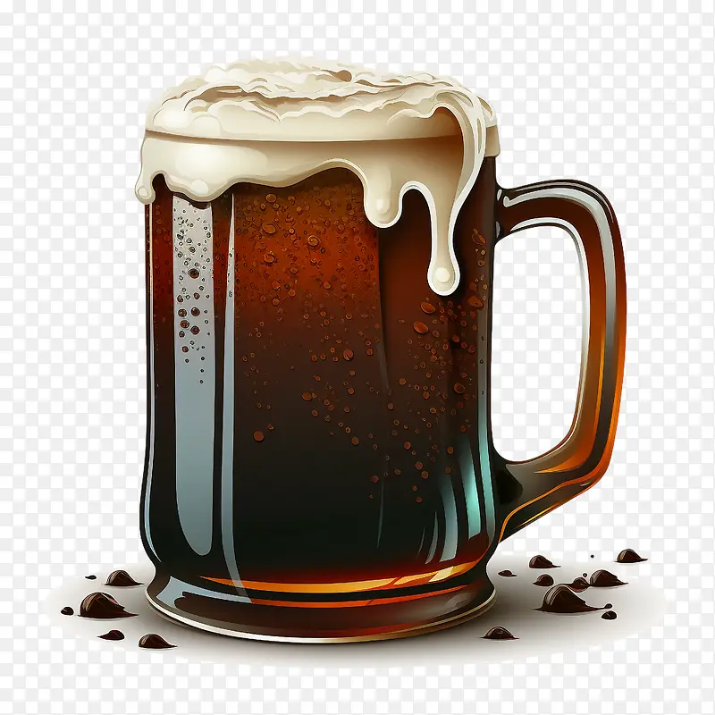 啤酒杯-啤酒杯黑啤酒泡沫啤酒90年代啤酒的颜色