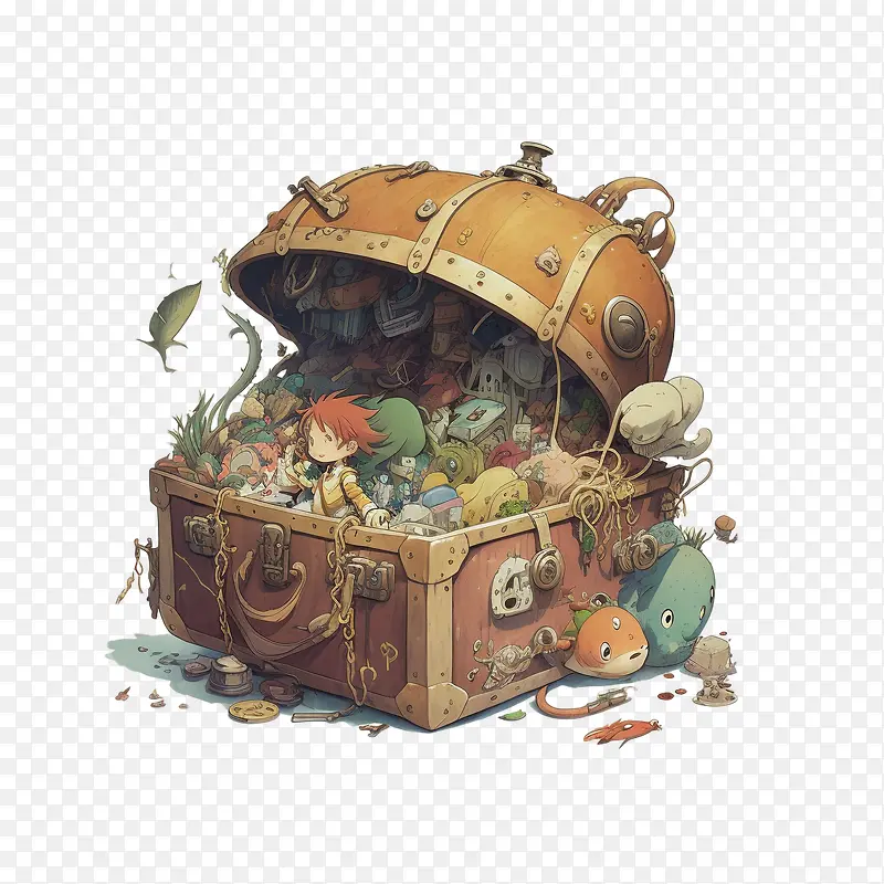宝箱-宝箱卡通宝箱
