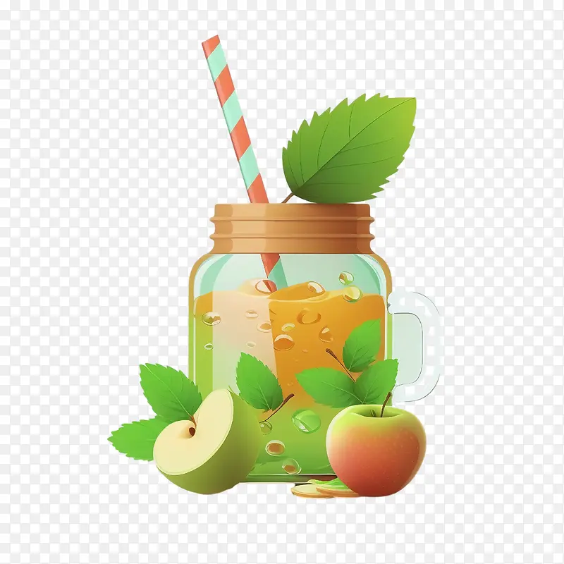 苹果汁-苹果汁玻璃苹果汁苹果汁加草苹果汁加薄荷