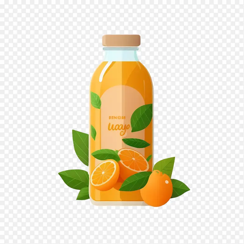 橙汁-橙汁瓶装橙汁扁橙汁卡通橙汁柠檬水