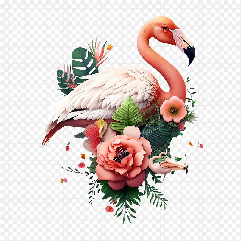 火烈鸟-粉红色的火烈鸟